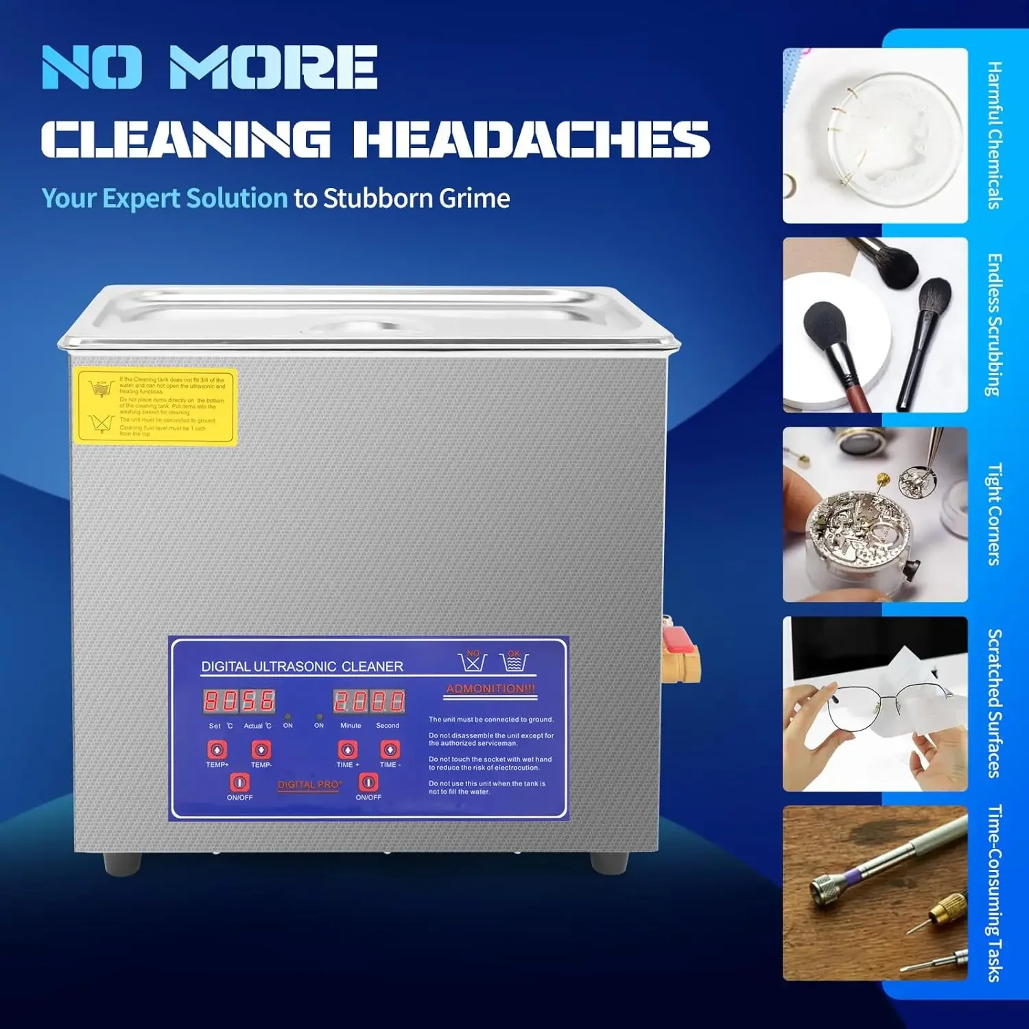 Ultrasonic Cleaner 6l,Stainless Steel Lab Digital Professional Ultrasonic Cleaner,110v Ultra Sonic Cleaner Machine f