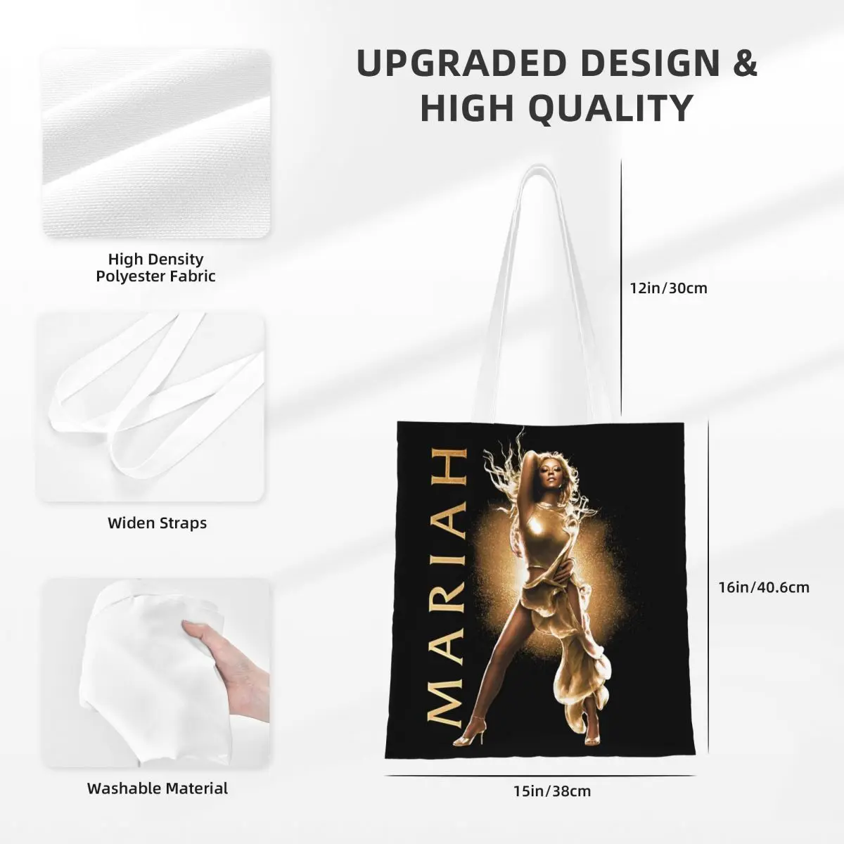 Mariah Carey Merch bolso de mano de lona, emancipación de Mimi, bolsos de hombro, bolsos de compras para Unisex