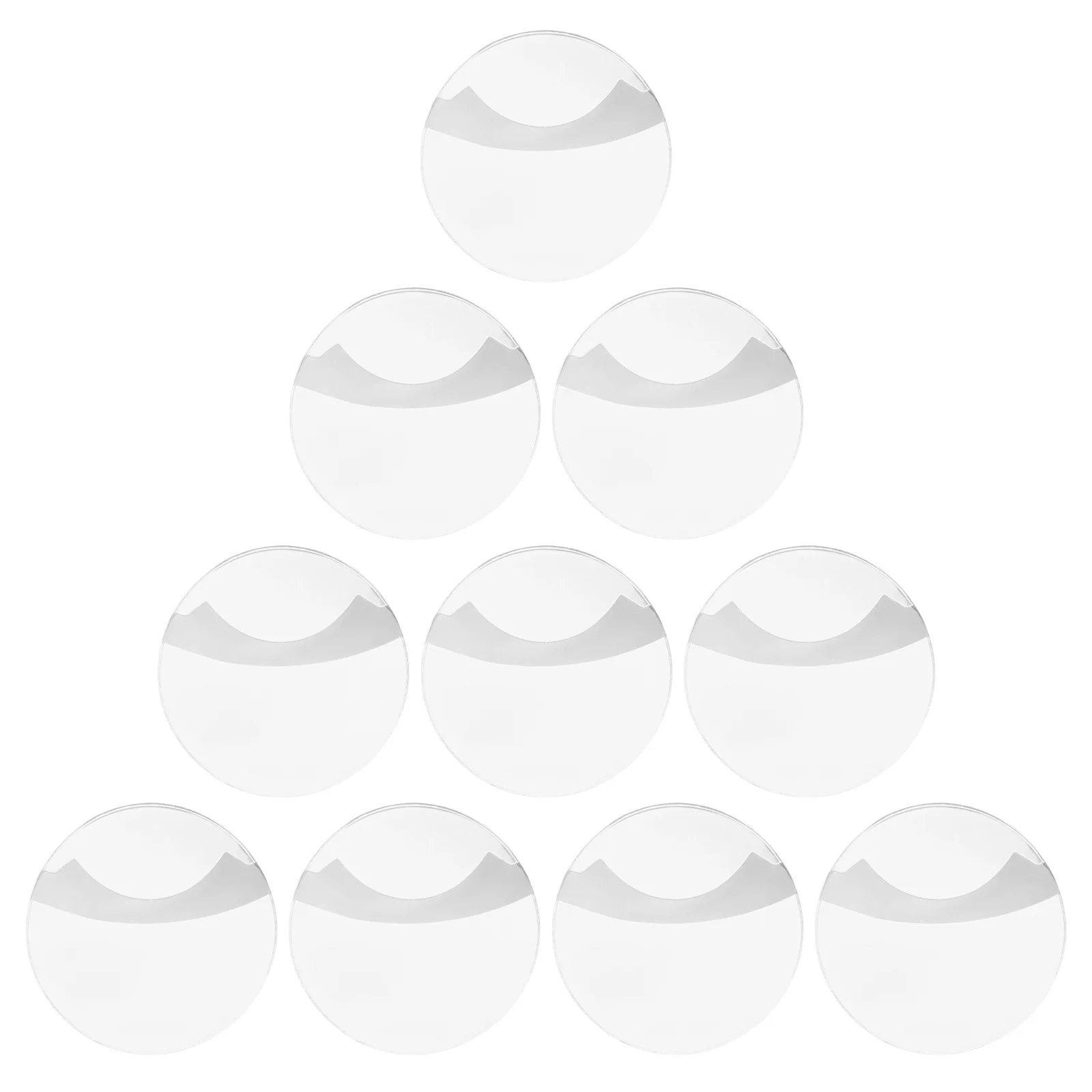 10 قطعة حامل شارة مستديرة شديدة التحمل أغطية حماية زر الفيلم الشفاف من البلاستيك الشفاف شارة أمان متعددة الاستخدام المعدنية #6