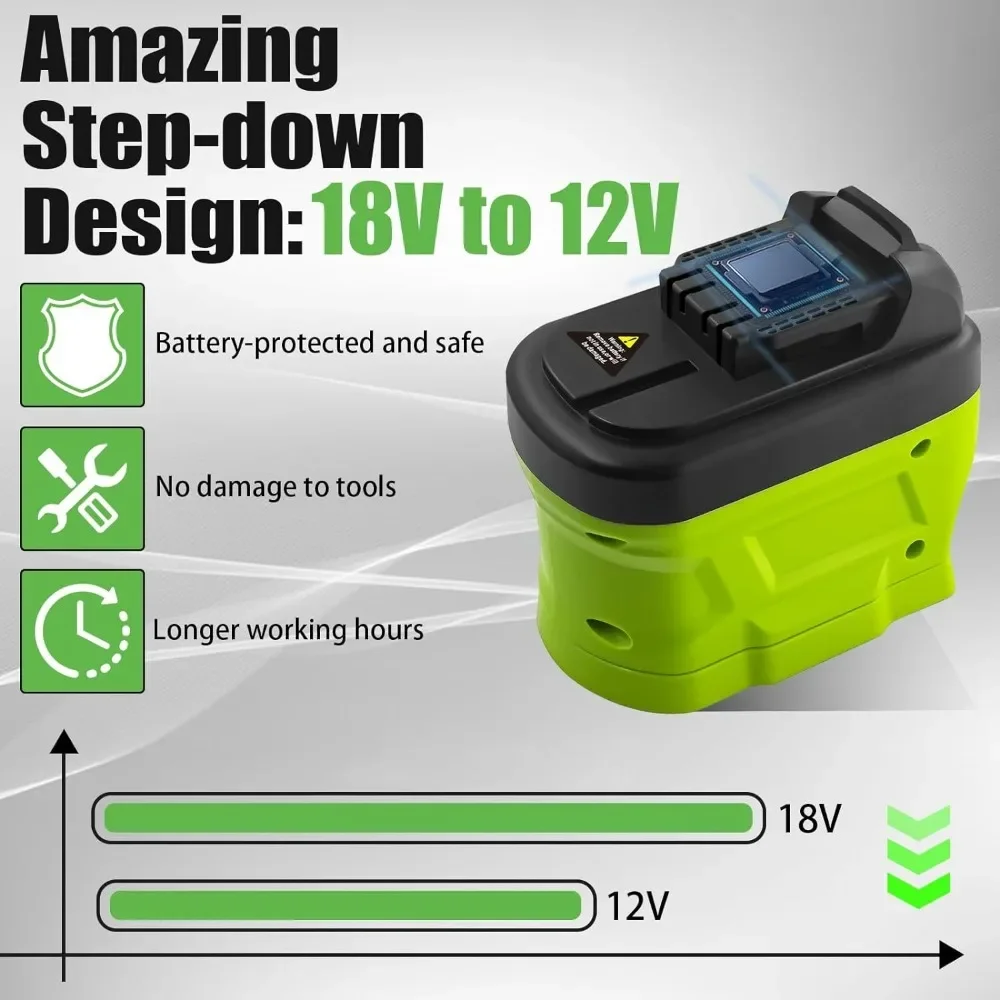 

for Ryobi 18V Battery work on for Dewalt 12V tool Adapter for Ryobi 18V Li-ion Battery Converter to for Dewalt 12V Power Tool
