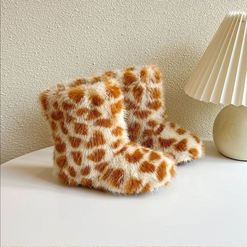 Boakinки 2025 شتاء جديد للأطفال حذاء الثلوج الدافئة المضادة للانزلاق الفتيات حذاء من الجلد الراحة تنوعا الطفل أحذية طويلة Zapatos De Mujer