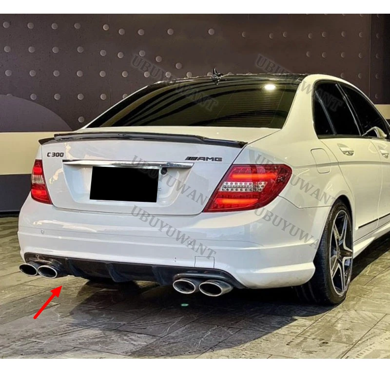Für Benz W204 C180K C200 C260 C300 2004-2013 Heckdiffusor Spoilerlippe Auto-Rennschürze Karosserie-Kit