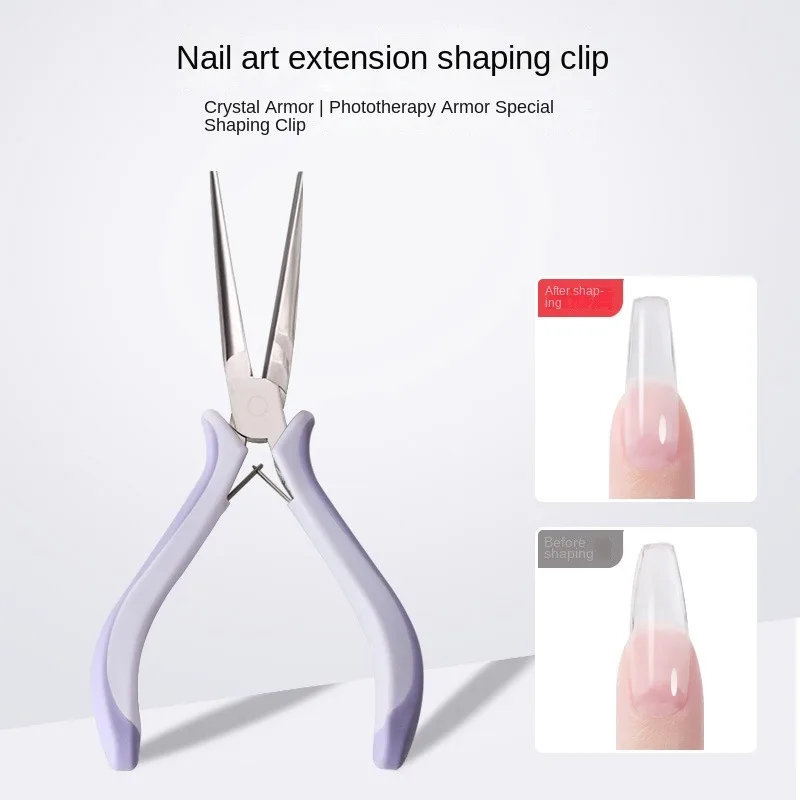 Acrylic Nails Pincher Quick Building Extension Tips Clips Manicure Tools Nail Shaping Tweezers C Curve Pinching Tool UV Gel Mold