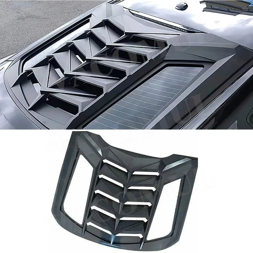 Rear Window Louver Car Decorations Case for Ford Mustang 2015-2022 Auto Air Outlet Diffuser Spoiler Shutters Grill Cover Frame