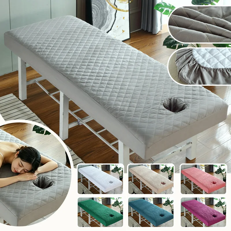 Multi-sizes Massage Table Bed Fitted Sheet Thickened Quilted Comfort Beauty Bed Cover for Beauty Salon Massage SPA Therapy Cover