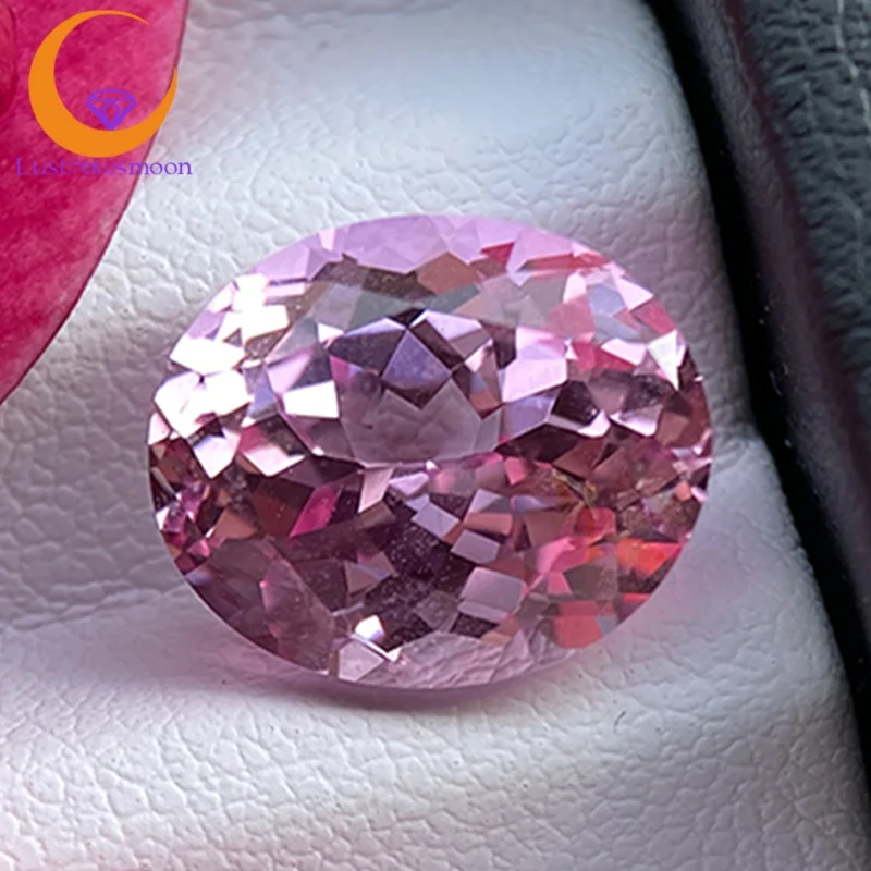 

Lab Grown Padparadscha Sapphire Oval Cut Sweet Pink Color Stone Loose Gems with AGL Charms Beads for Diy Jewelry Making Material