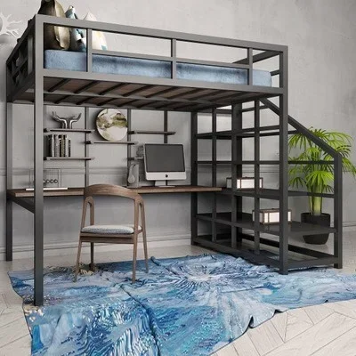 Dormitory Queen Size Good Quality Loft Bed Hostel Adult Metal Bunk Beds With Stairs