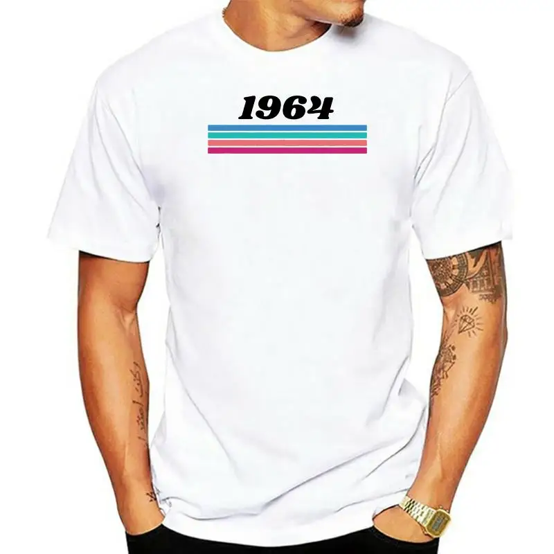 Born in 1964 Retro Vintage Style Women T-Shirt Top Birthday Tshirt Gift Sportswear Active Tee Shirt