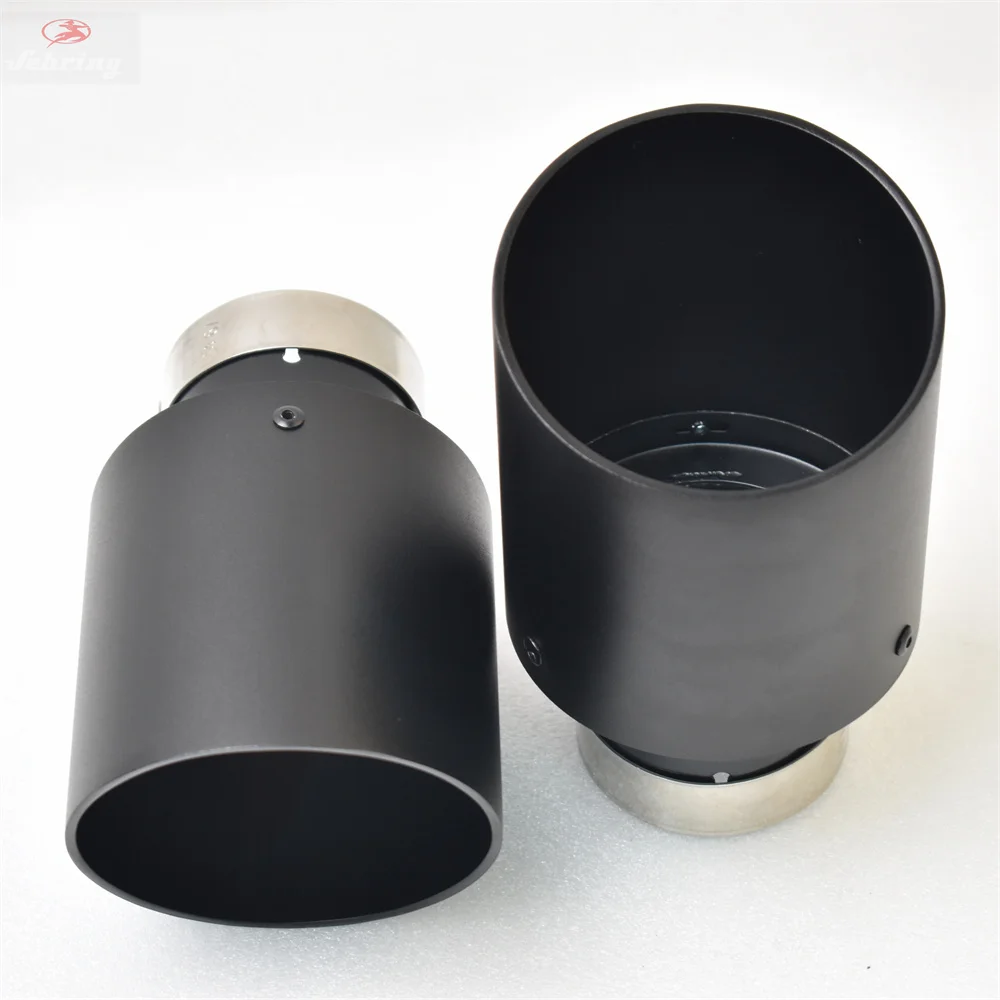 1piece Aluminum Alloy Matte Black Stainless Steel Exhaust Muffler Car Auto parts Modified Tip tail accessories e46 f30 xf