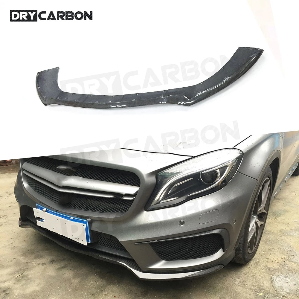 

Carbon Fiber Car Front Lip Bumper Chin Spoiler Apron for Mercedes Benz GLA X156 GLA45 2015 - 2018 Car Styling FRP Black Bodykits