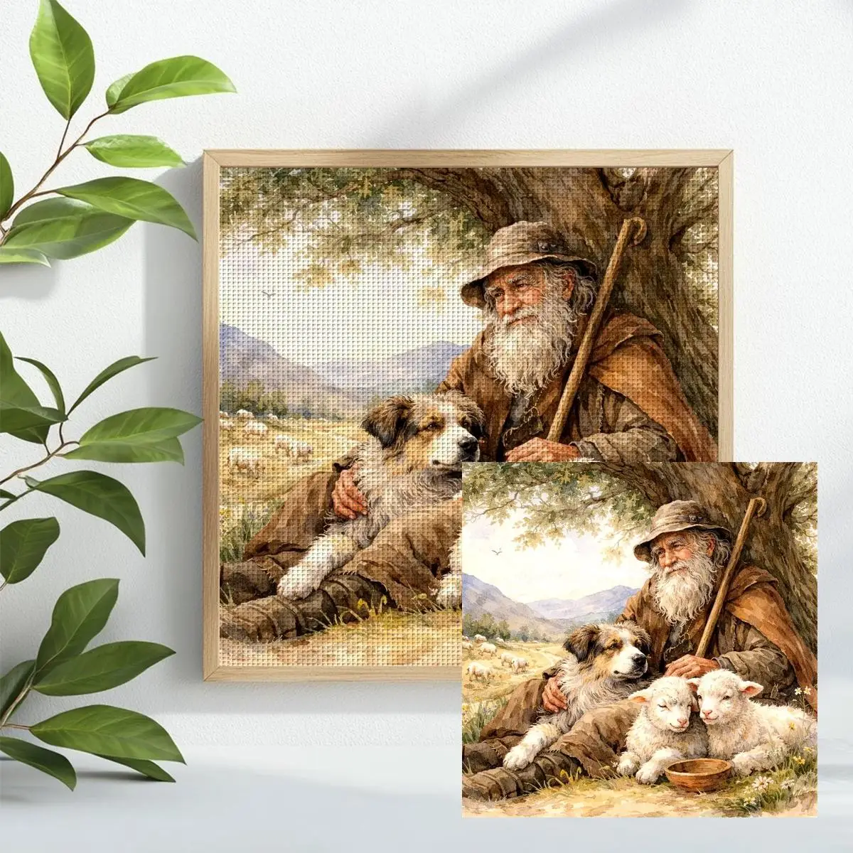 1pc 40X40CM/15.74inch Farmer Stamped Cross Stitch Kit DIY Kit 11/14/16CT DIY Embroidered Set DIY Cross-Stitch Set - view 3