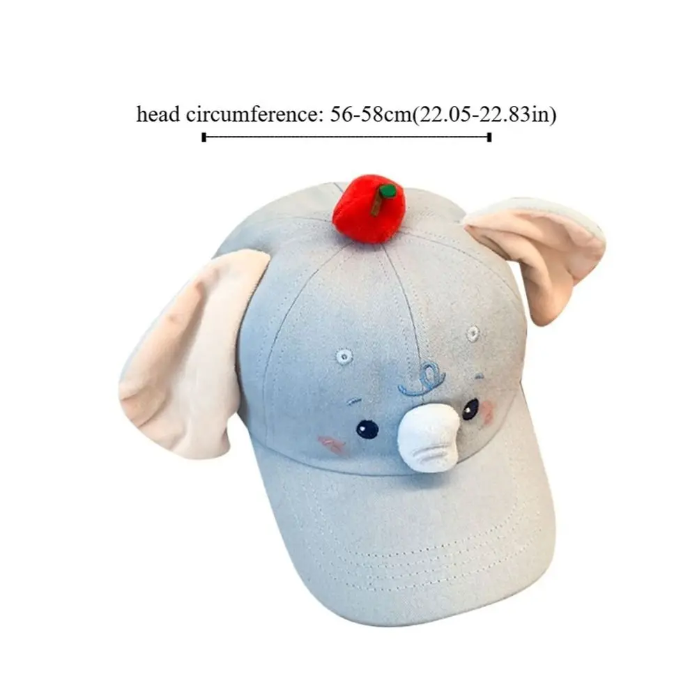 Корейская бейсболка с милым слоном, универсальная фуражка с животными, повседневная шляпа от солнца Y2k, уличная
