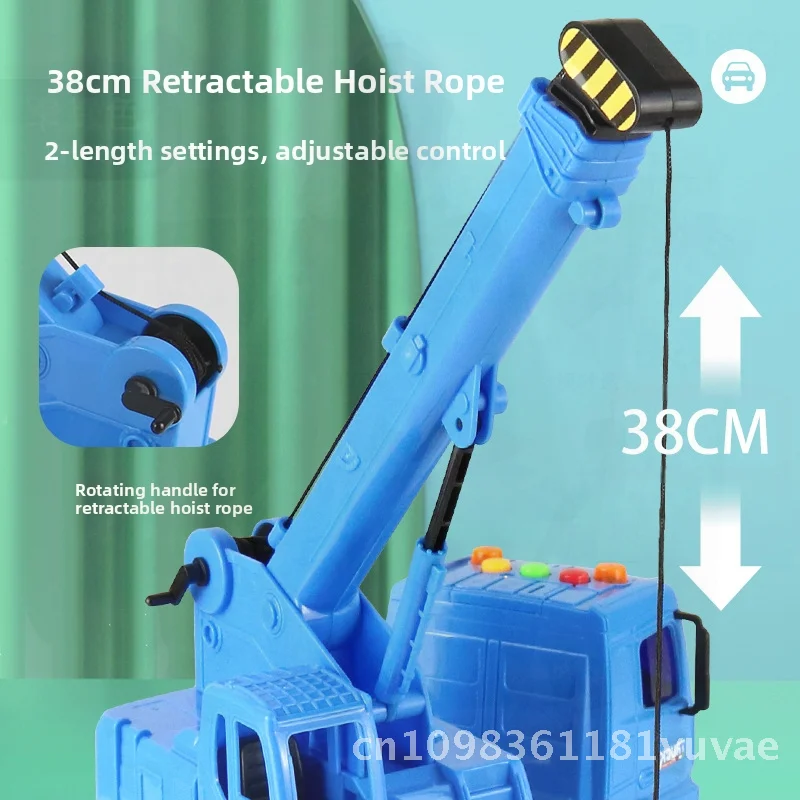 Gru a torre grande per bambini Giocattolo Veicolo di ingegneria Inerzia Modello di auto Simulazione Attrezzatura da costruzione Set da gioco educativo per