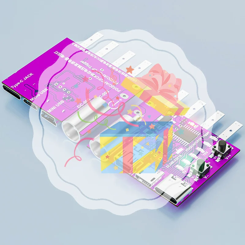 Type-C PD3.1 Fast Charging Protocol 4-Wire Test Board Voltage Meter Deceiver 140W Charger Aging Tool For DL24 Load Tester