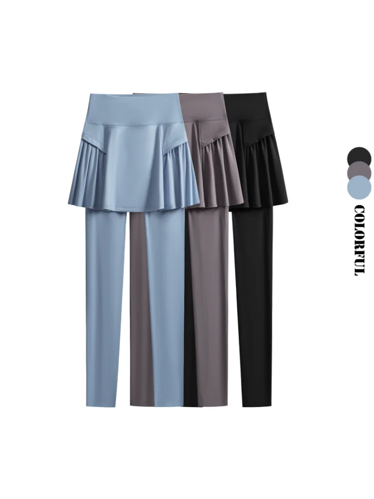 DRUR Yogahose mit hoher Taille, 2-in-1, Workout-Leggings für Damen, atmungsaktiv, für Fitnessstudio, Sport, enge Hose, Damen, Tennis, Golf, Yoga