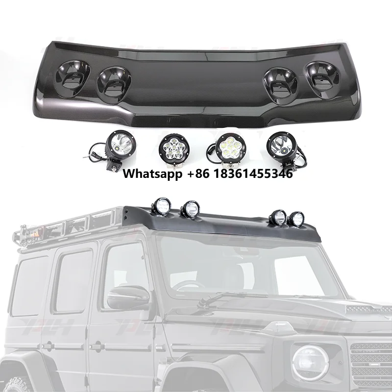 

G-Class W463 G55 2019+ Dry Carbon Fiber Off-road Accessories W463 4x4 Car Front Roof Light