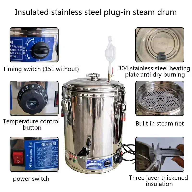 50L Stainless Steel Distiller with Crystal Tower Rose Hydrosol Extractor Built in Copper Mesh Whiskey