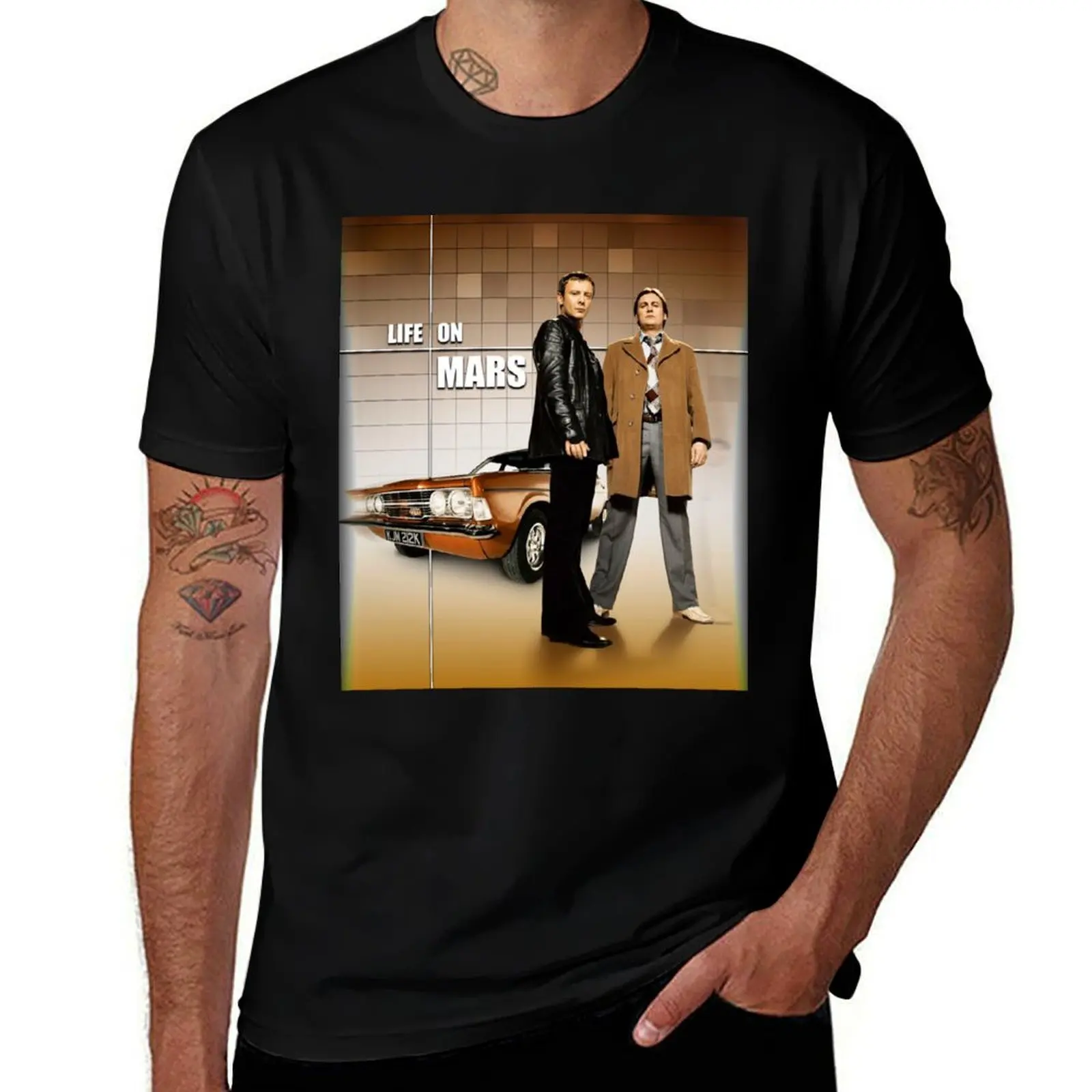 เสื้อยืดลายชีวิตบนดาวอังคาร เสื้อยืดผู้ชาย เสื้อยืดผ้าฝ้ายเนื้อหนา เสื้อยืดลายอนิเมะ