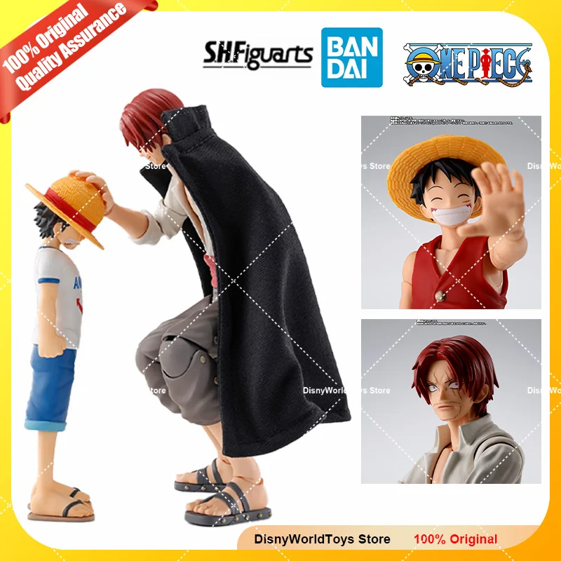 100% Original Bandai S.H.Figuarts Shf One Piece Shanks and MONKEY.D.LUFFY childhood Genuine In Stock Figure Model Toys