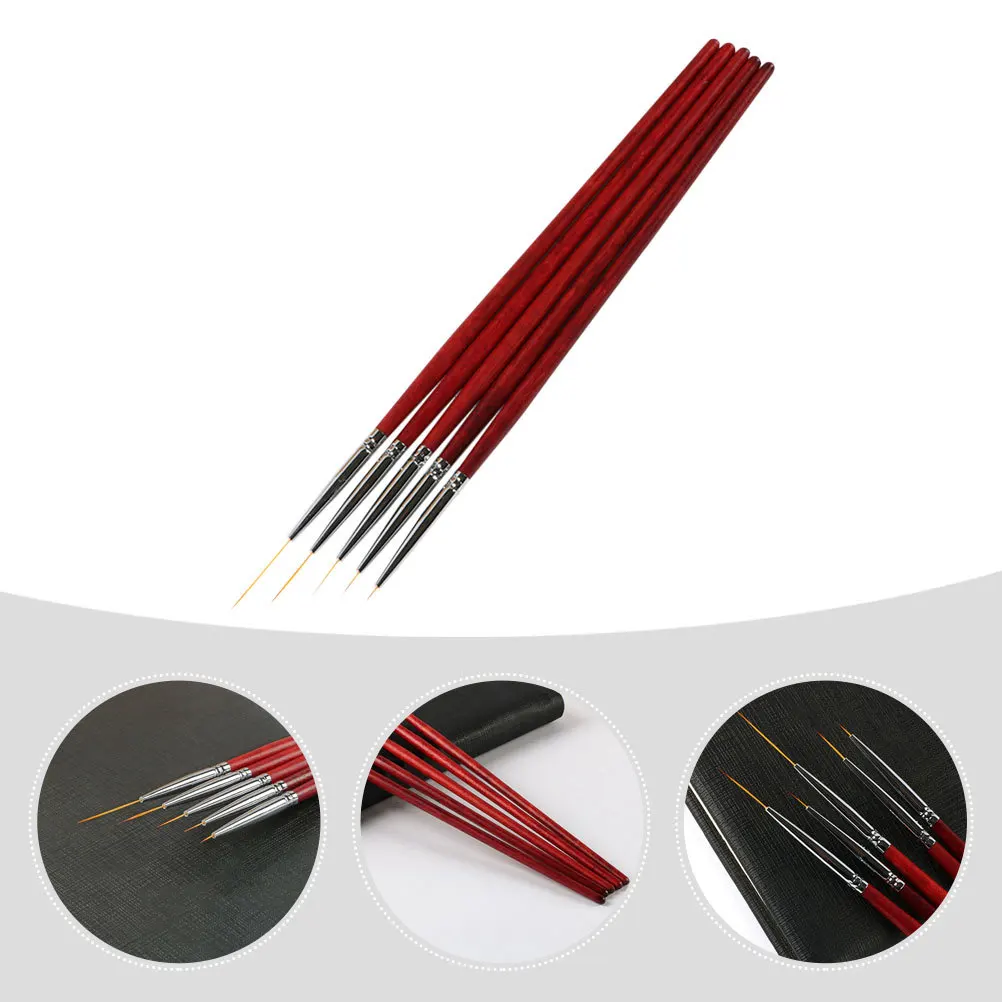 5 個アートペン耐久性のあるマニキュア描画ツール快適なグリップ Diy ネイルペイントホームサロン使用ネイルアートツールアクセサリー