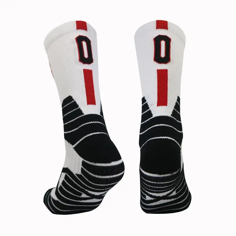 Knee Basketball Socks Number Sports Socks Thickened Men\'s High Towel Bottom Cycling Running Basket Child Adult calcetines Socks