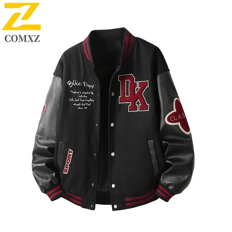 COMXZ ​​Men 2025 Trendy Baseball Jacket Outdoor Lightweight Sport Coat Luxury Camping Wear for Leisure Comfort Versatile Style​​