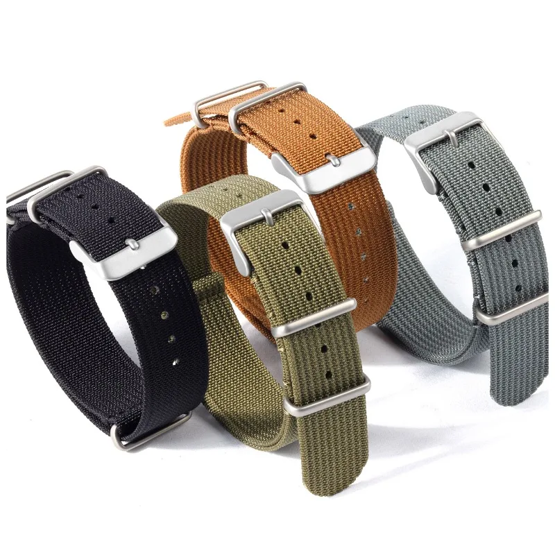 18mm 20mm 22mm Nylon Ribbed Watch Strap Men Women Universal For Samsung Galaxy Watch 3/4/5 Band For Huawei GT2 Bracelet Belt