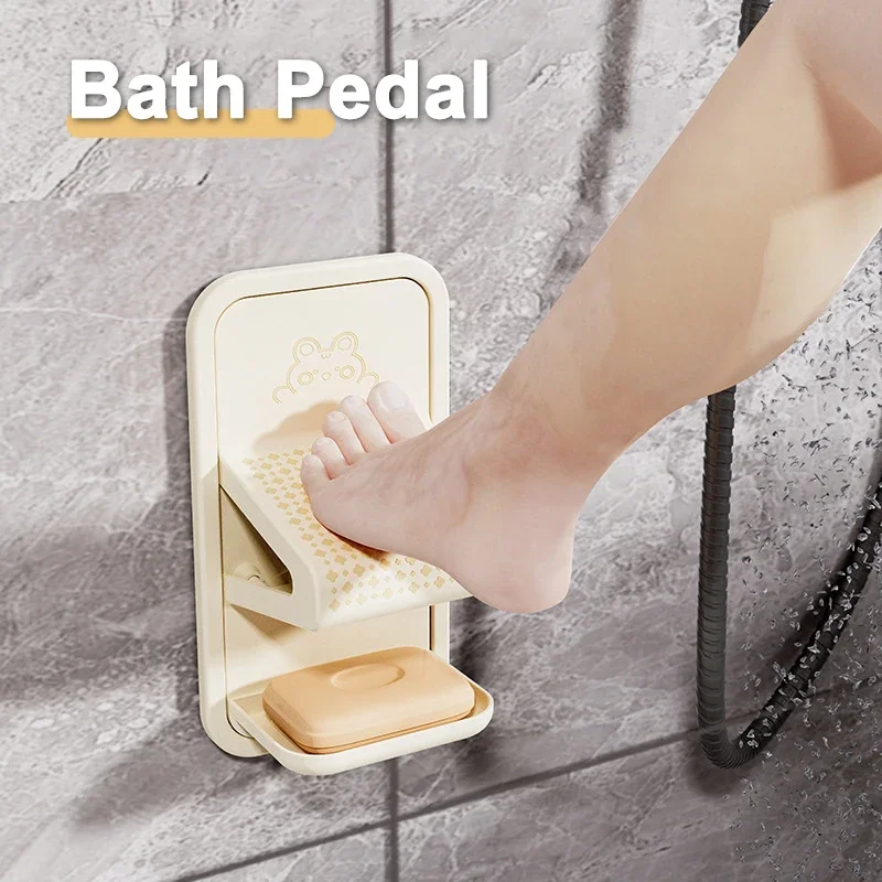 Bathroom Shower Foot Rest Shaving Leg Step Aid Grip Holder Pedal Step Suction Cup Non Slip Foot Pedal Wash Feet Accessories