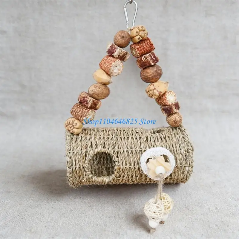 Natural Grass Pet Tunnel with Quickly Installation for Small Animals Chewing Toy