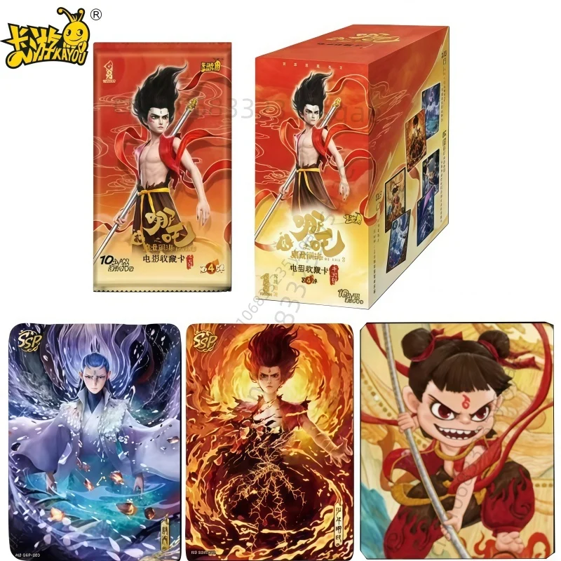

Оригинальные коллекционные карточки KAYOU Nezha Doutianbao 4: Анимационные игровые персонажи, детские игрушки, праздничный подарок
