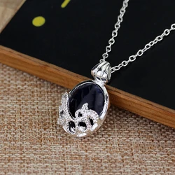 Film The Vampire Diaries Necklace Vintage Katherine Pendant Fashion Movie Jewelry Cosplay For Women Lapis Lazuli Pendant