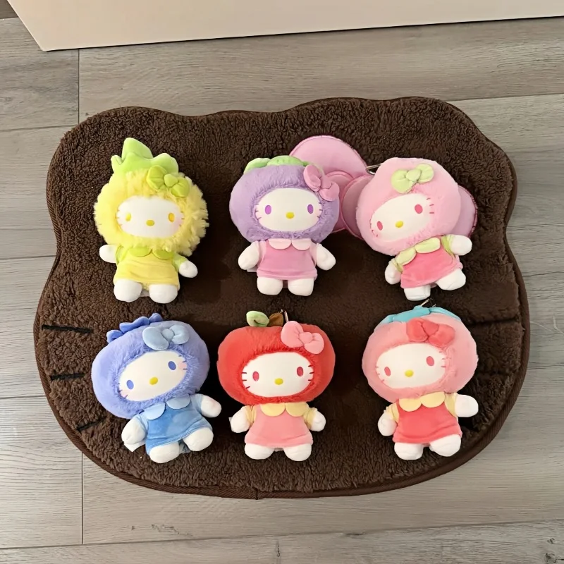 

Оригинальная серия Hellokitty Fruity Paradise, виниловая плюшевая глухая коробка, кавайная пушистая подвеска, загадочная коробка, цвета допамина, кукла в подарок