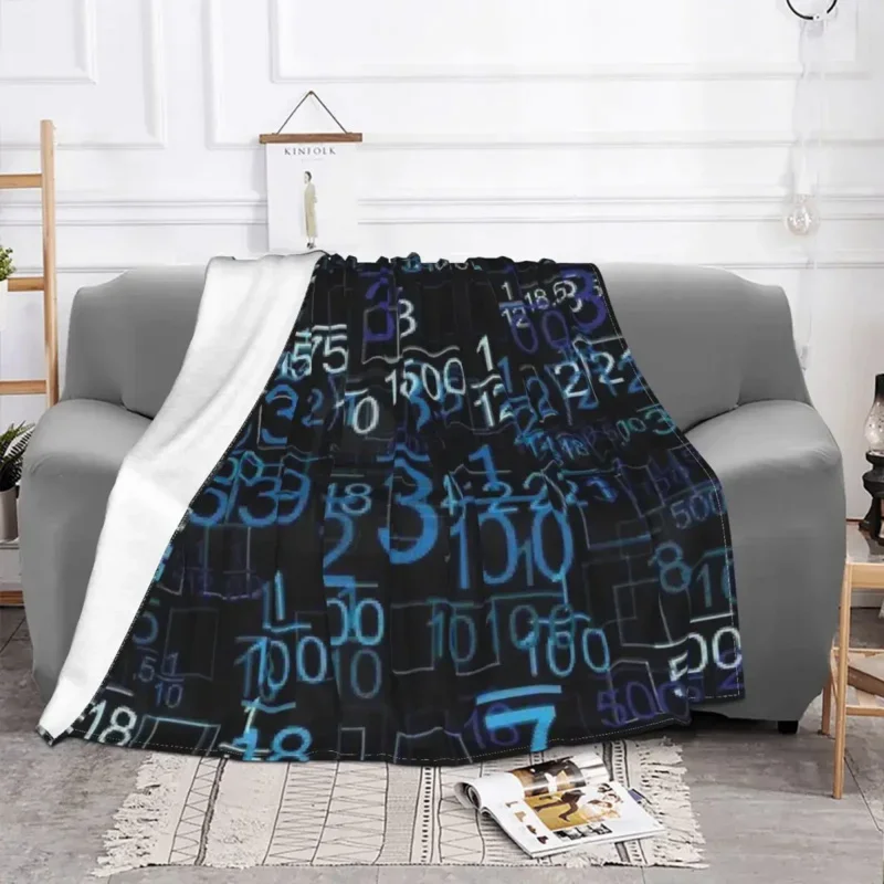 Hacker Code Binary Code Blankets Comfortable Soft Flannel Winter Geek Science Computer Throw Blanket for Couch Travel Bedroom