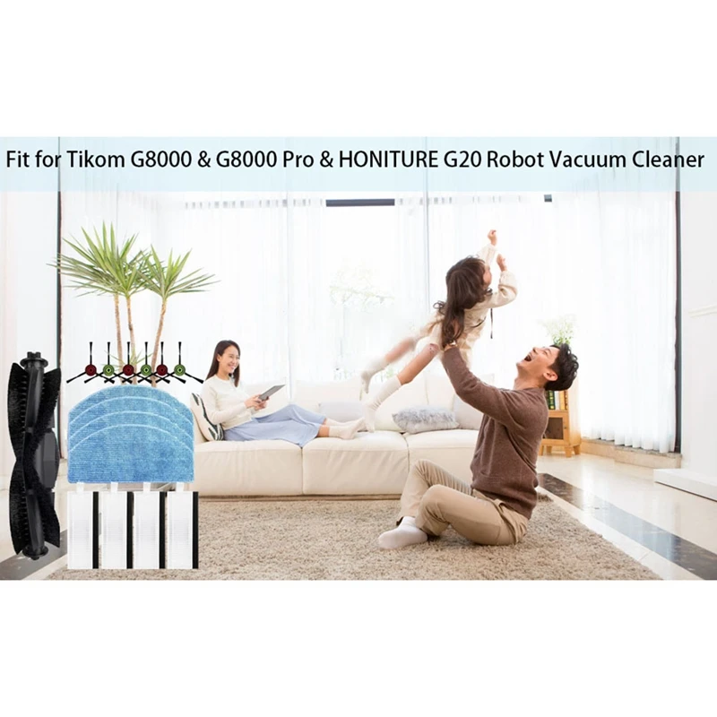 Tikom G8000 G8000 プロ HONITURE G20 ロボット掃除機アクセサリーメインブラシフィルターワイプ