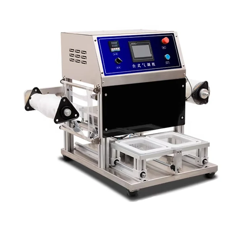 Plastic Tray Sealing Machine Packaging Pneumatic Sealing Machine for Home Hotel Restaurant Modified Atmosphere Case Customized