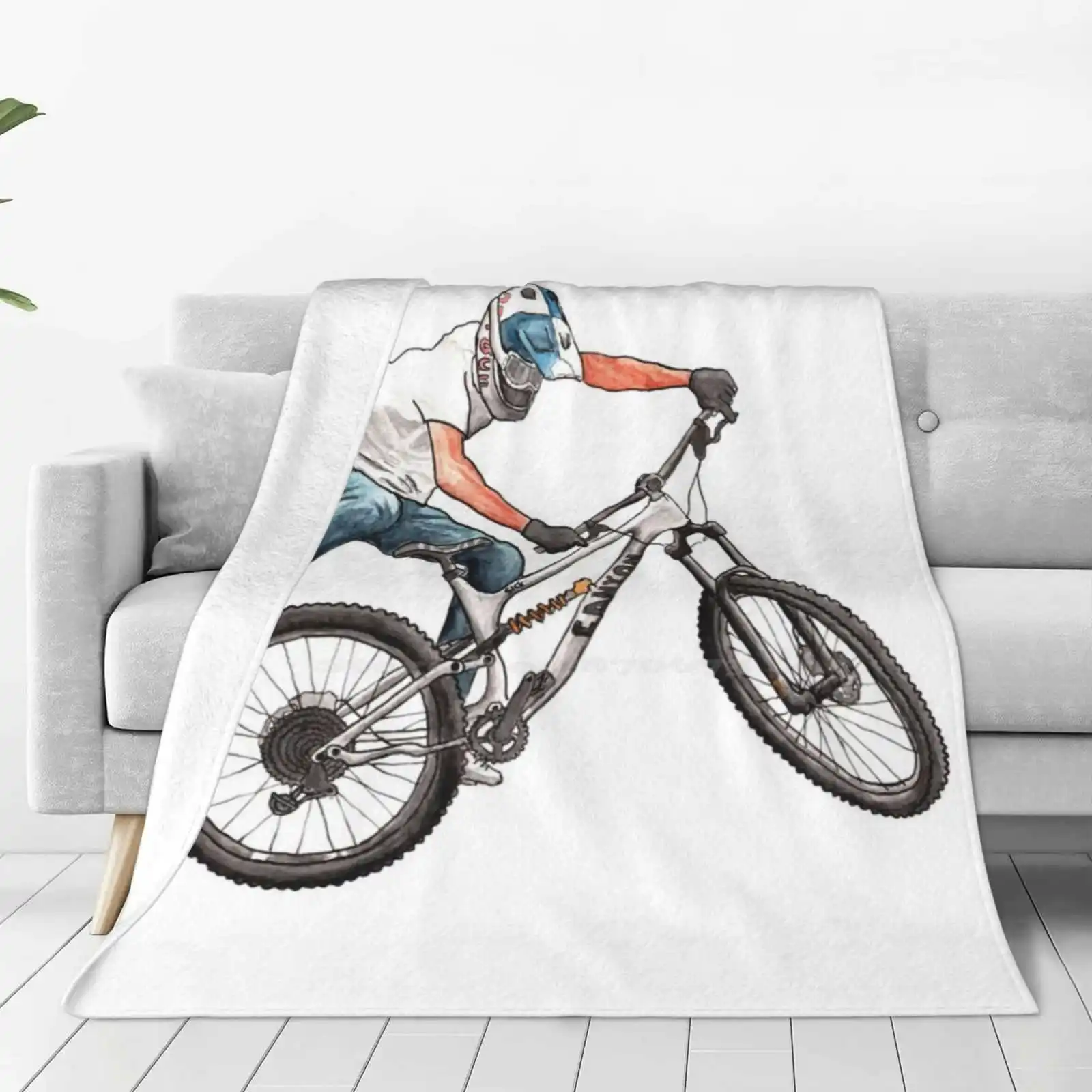 Fabio Wibmer Nac-Nac New Selling Custom Print Flannel Soft Blanket Fabio Wibmer Mountain Bike Famous Freeride Downhill Mtbiking