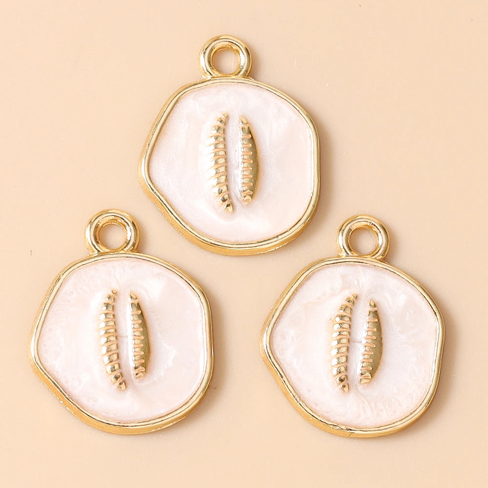 Leslie 20 Stück goldfarbene Meereslebewesen-Anhänger Fisch Seestern Muschel Anhänger für Halskette Armband Ohrringe DIY Schmuckherstellung Handwerk – Detail 7