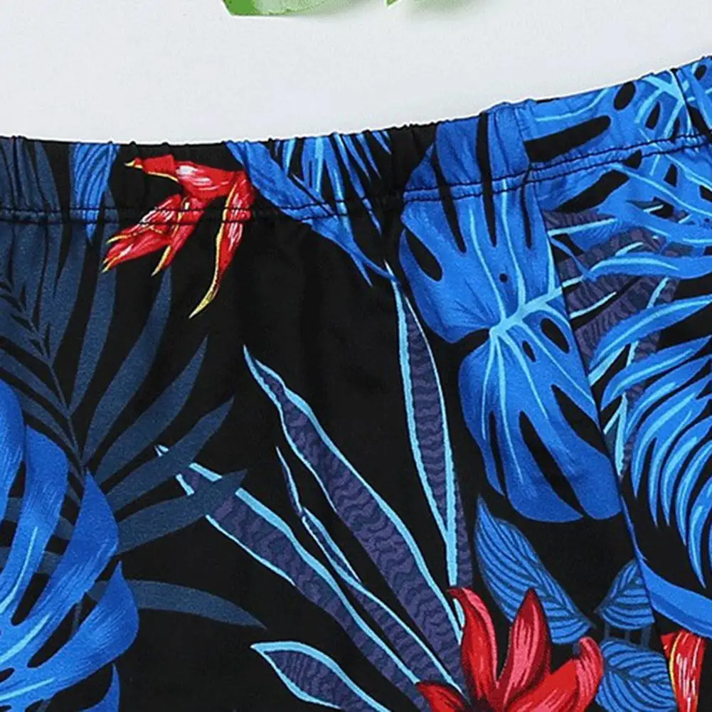 Men's Athletic Swimwear Trunks with Bold Print Quick Dry Material Comfortable Waistband for Active Lifestyle and Beach Days