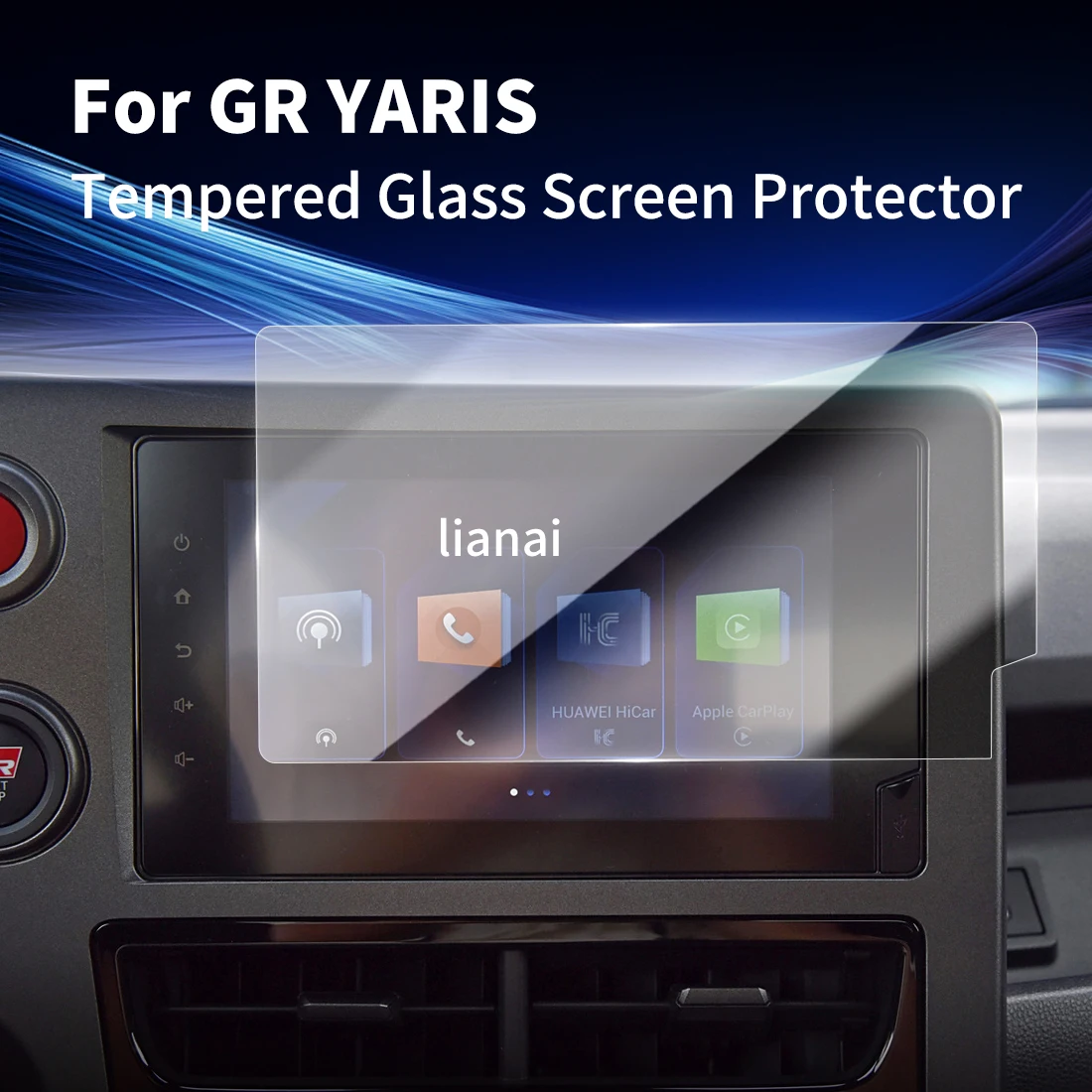 

Защитная пленка для экрана Carplay, защитная пленка из закаленного стекла, навигатор, автомобильные наклейки, аксессуары для Toyota GR YARIS 24