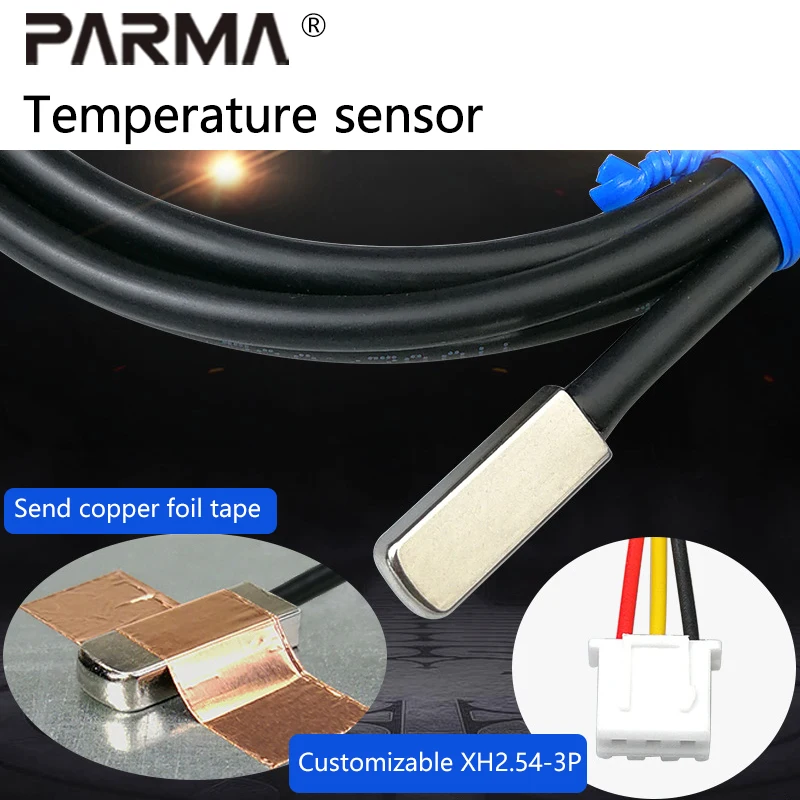 

The DS18B20 surface and end face temperature sensor is a high-quality RVVP wire waterproof, hole-free patch probe