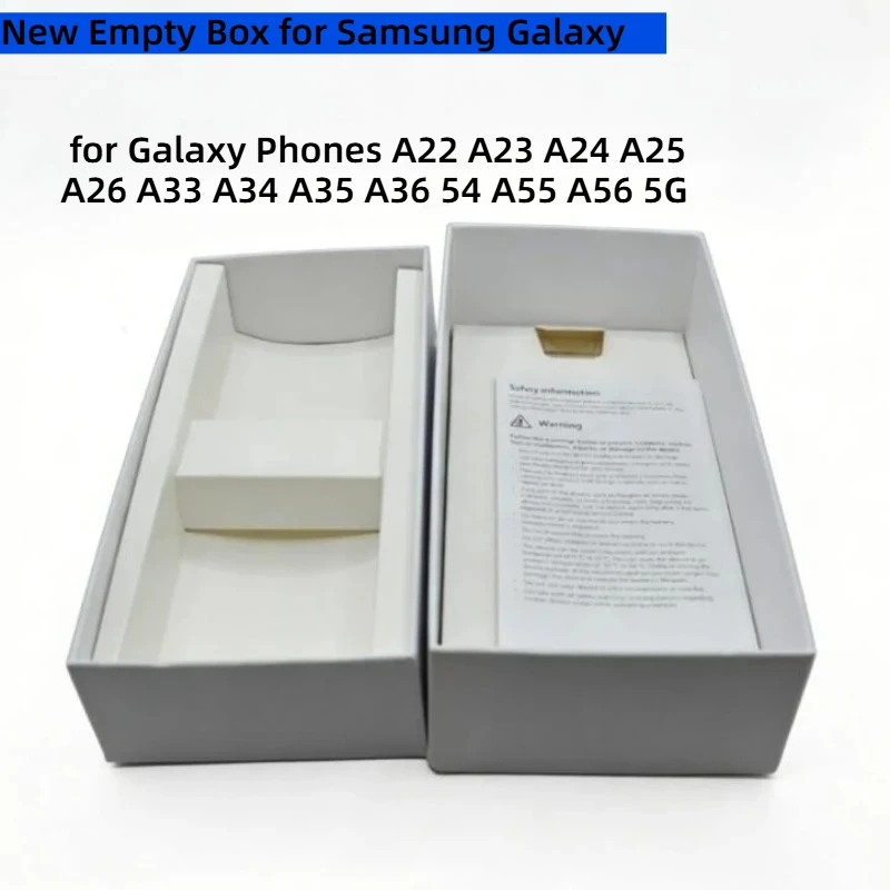 

New Empty Box for Galaxy Phones A22 A23 A24 A25 A26 A33 A34 A35 A36 54 A55 A56 5G Retail Package for A series Phone Black