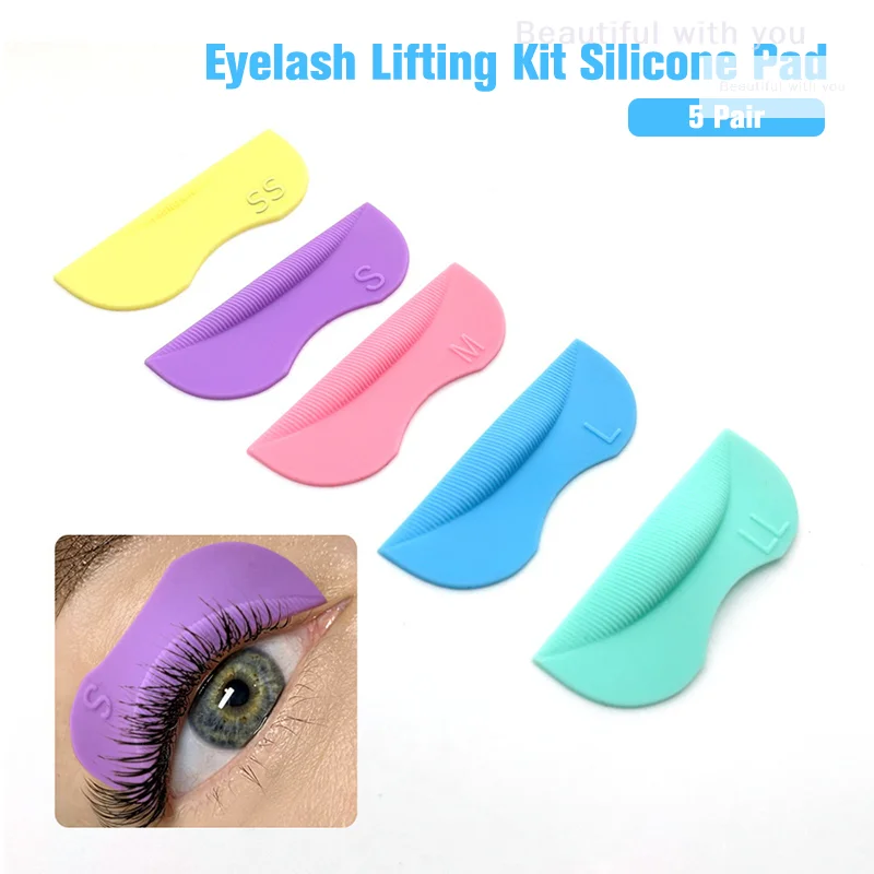 

5 Pair/Set Silicone Curlers Curl Eyelash Pads Eyelash Extension Perm Tools Multicolor Eyelash Lifting Kit Accessories Reusable