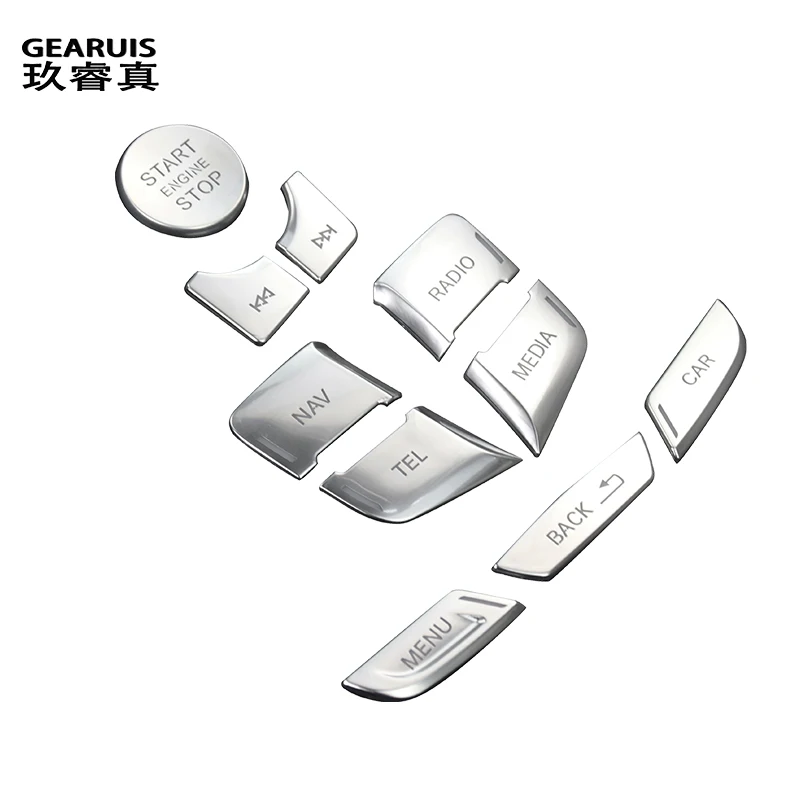 Car Electronic Handbrake Engine Start Stop Central control Gear Switch button Sticker For Audi RS6 RS7 S6 S7 C7 2012-2018 A6 A7