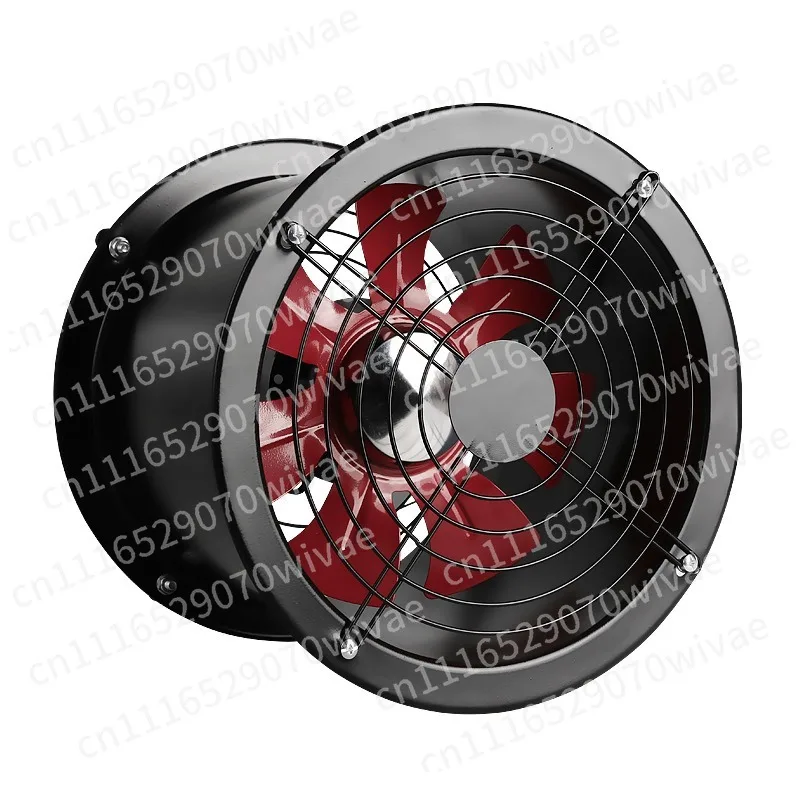 Flanging axial flow fan cylinder kitchen wall type exhaust duct exhaust fan large air volume