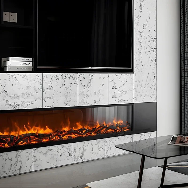 Customized 3D Electric Fireplace LED RGB 7 Color Flame Adjustable Thermostat Remote Control Efficiency Insert Heaters