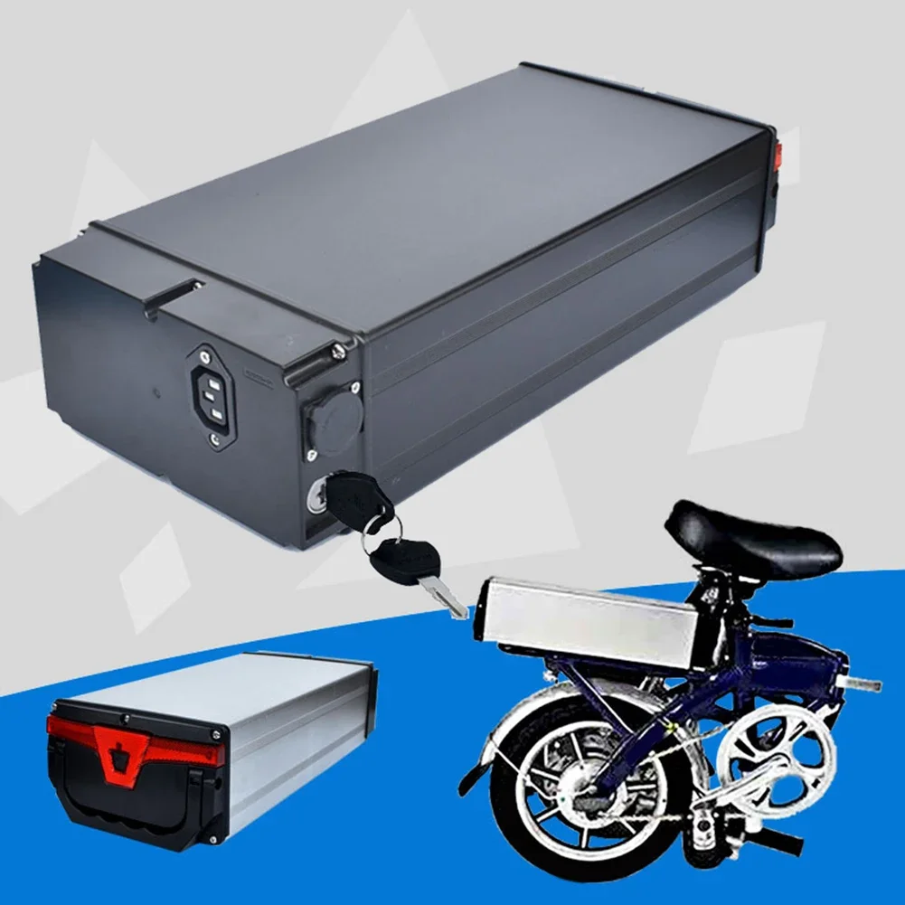 Case Battery Box 385x172x95mm Aluminum Alloy E-Bike Electric Bike Folding Bike Shelf 1865o/21700 Lithium Battery Durbale