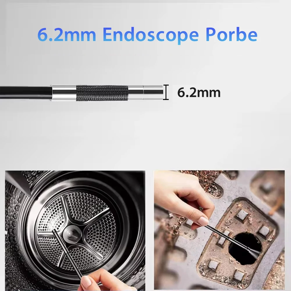 Imagem -06 - Câmeras Endoscópicas Ios 1080p Cabo Cobra de 6.2 mm com Luzes Led Ajustáveis Boroscópio de Inspeção hd para Ios Android e pc