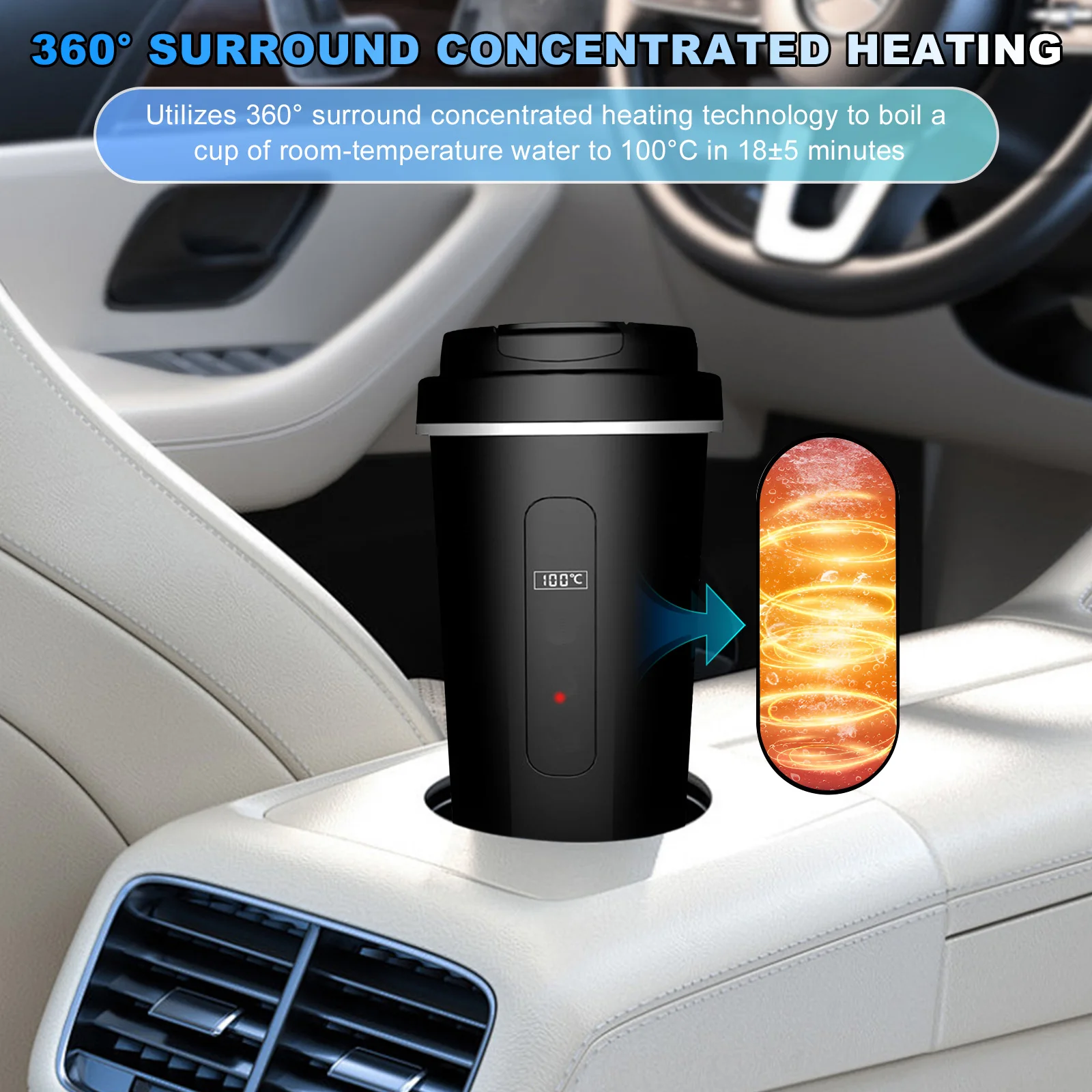 

Portable Car Electric Kettle 12V/24V Truck Heating Cup Small Electric Water Kettle For Travel