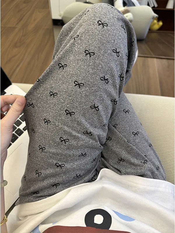 

Printed Long Pants Home Wear Spring Autumn New Sle Knot Single Piece Walking Pants Summer Spwear for Youth Women