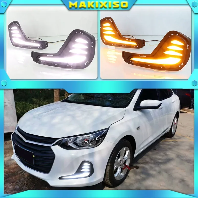 

1 Set For Chevrolet Cavalier 2020 Daytime Running Lights Turn Signal Fog Lamp Cover 12V ABS LED DRL Car Styling